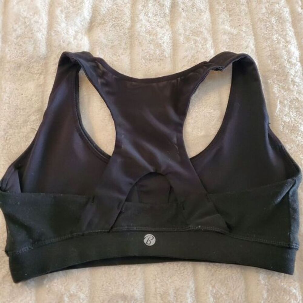 Bally Sports Bra Black Mesh Womens 32C 34B - Picture 2 of 5